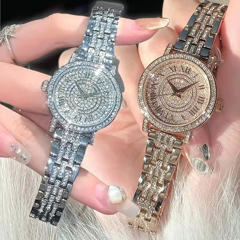 Bling-a-licious Shiny Diamond Quartz Watch for Women – Adjustable, Full Steel, Totally Extra