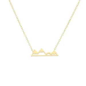 Dainty Snowy Mountain Necklace Pendant Stainless