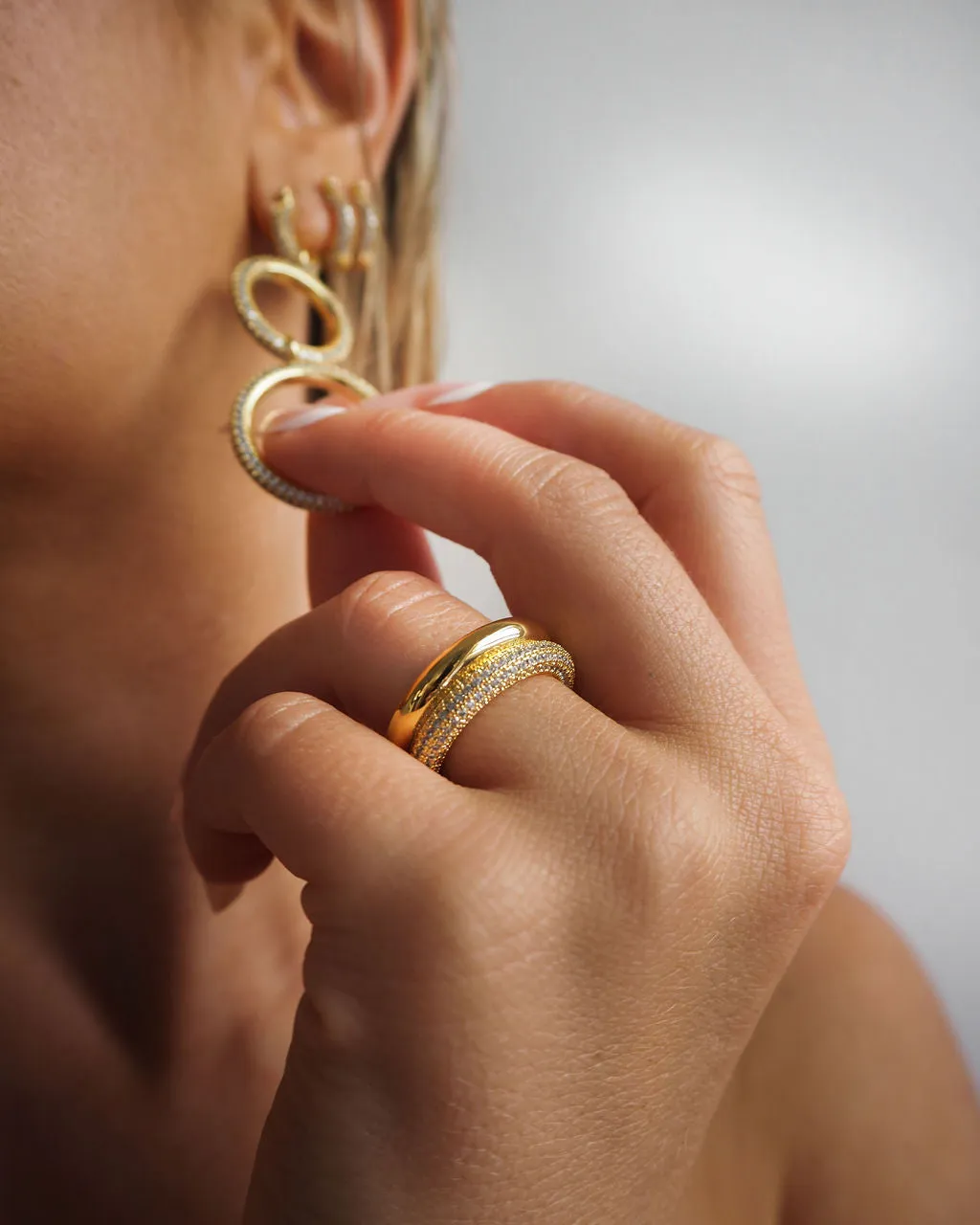 Double Amalfi Ring in Gold Size 7